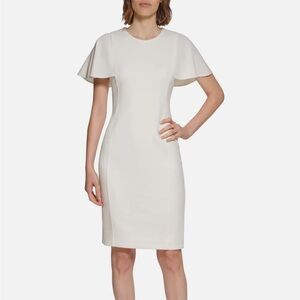 Calvin Klein flutter sleeve dress